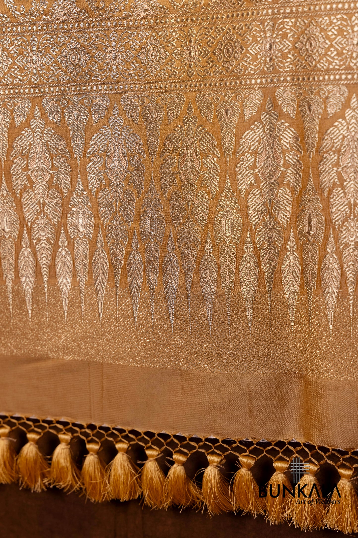 Pastel Yellow Mashru Silk Brocade Weaved Banarasi Dupatta