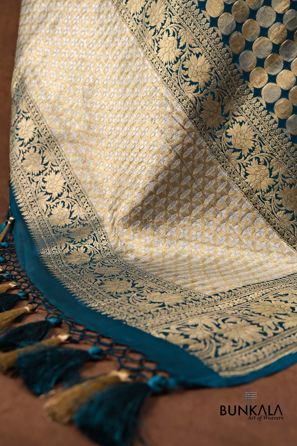 Blue Moon Design Sona Rupa Handloom Banarasi Pure Georgette Dupatta