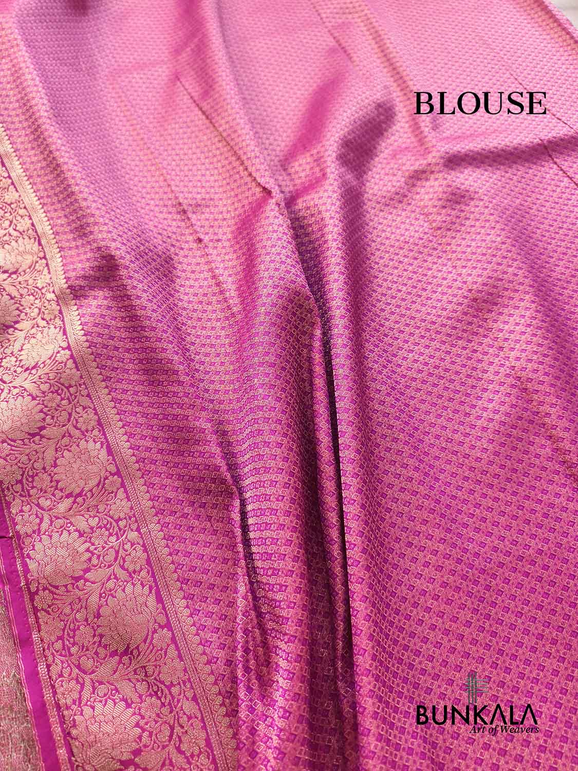 Rani Pink Brocade Jamewar Design Banarasi Silk Saree