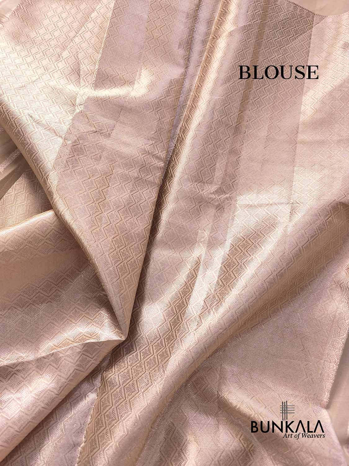 Beige Banarasi Stripe Design Floral Embroidered Border Organza Saree