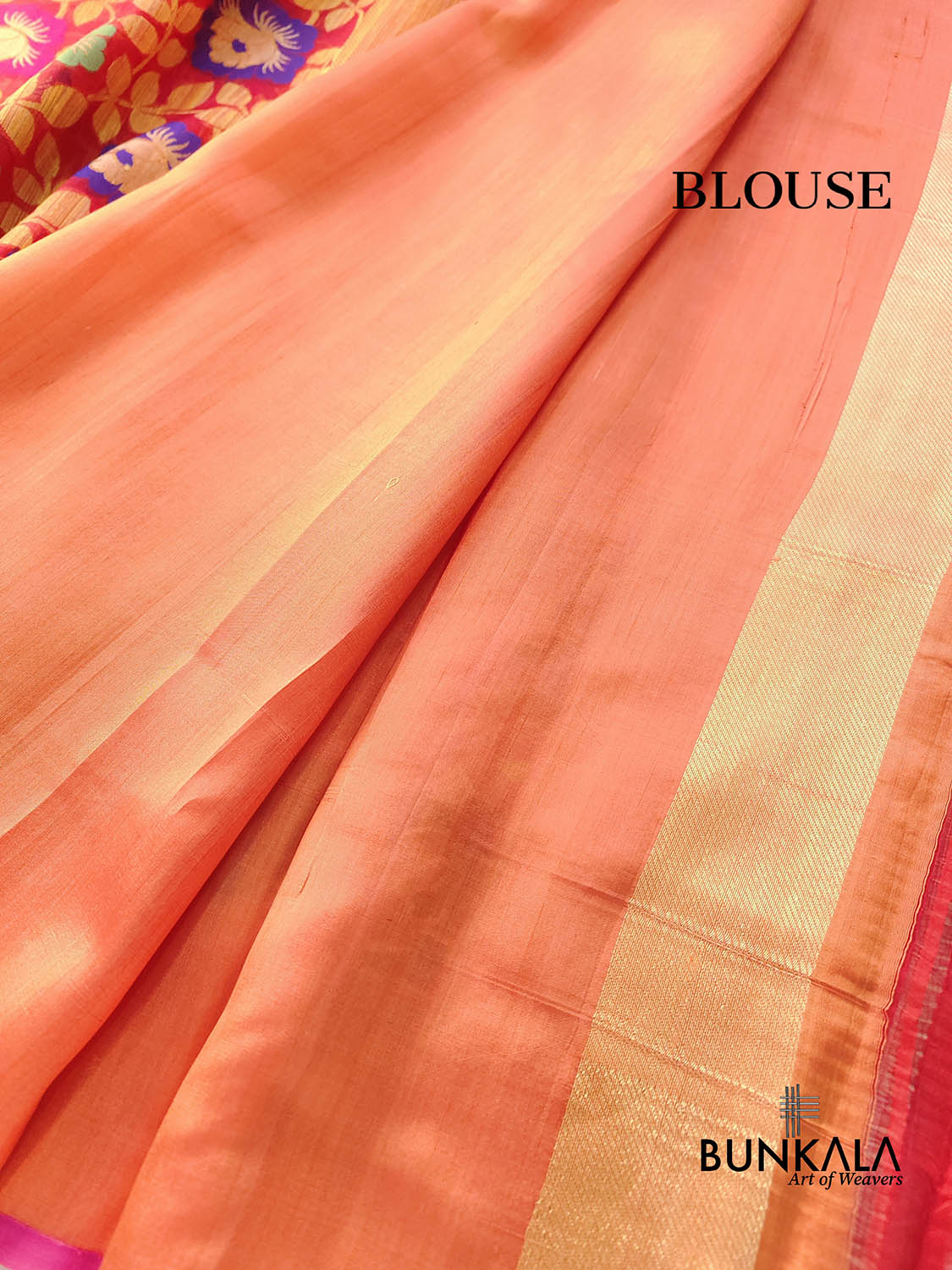 Red Floral Jaal Meenakari Handloom Banarasi Organza Saree