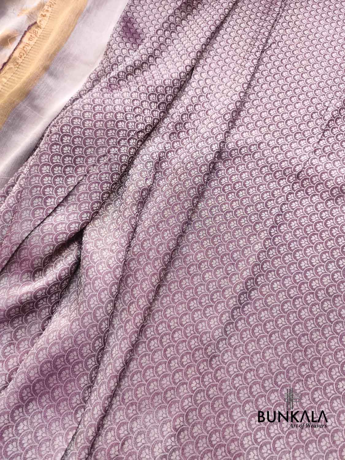 Wine Half and Half Resham Tanchui Banarasi Silk Saree