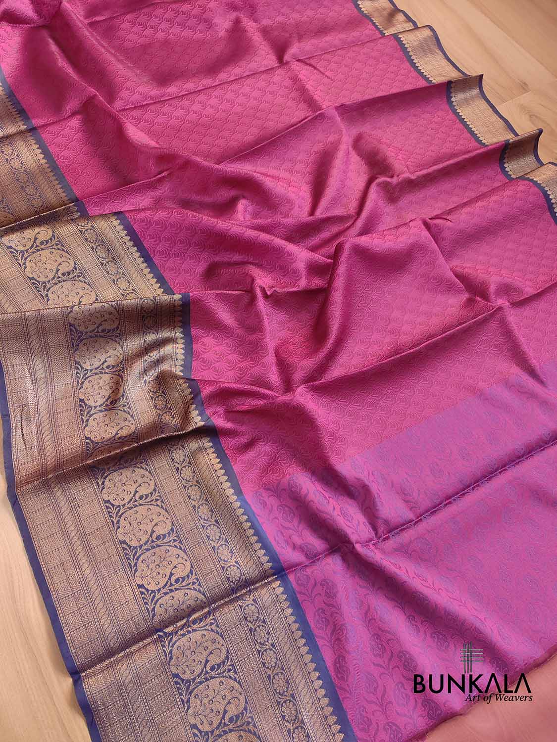 Purple Silk Banarasi Saree