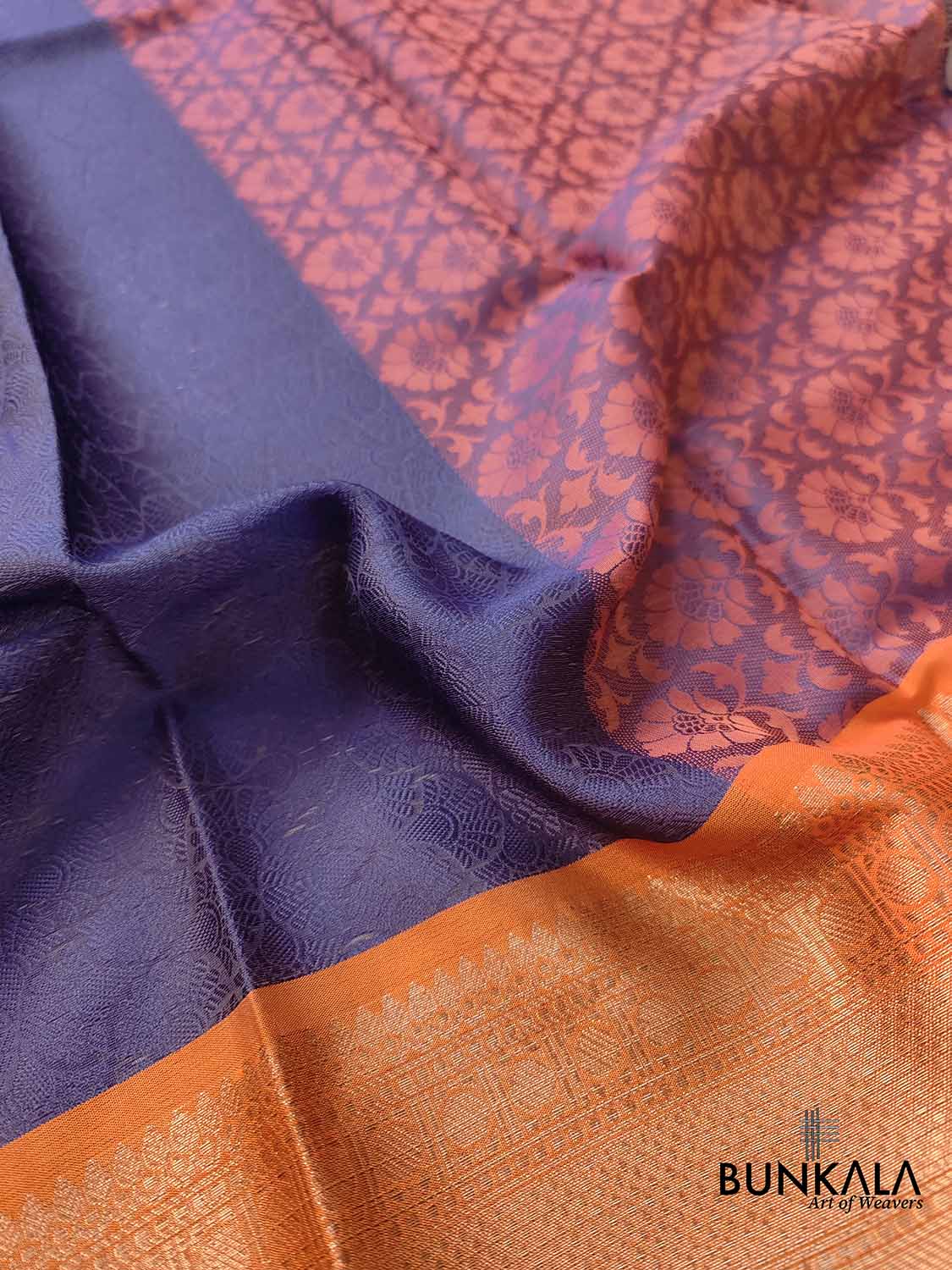 Blue Silk Banarasi Saree