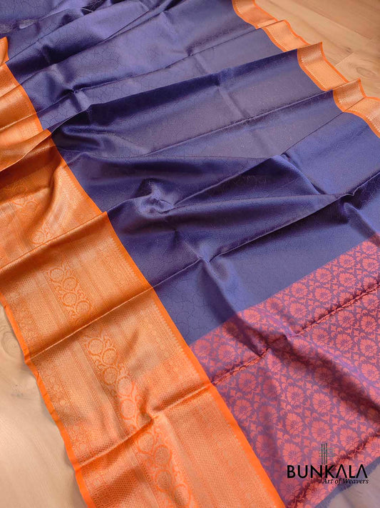 Blue Silk Banarasi Saree