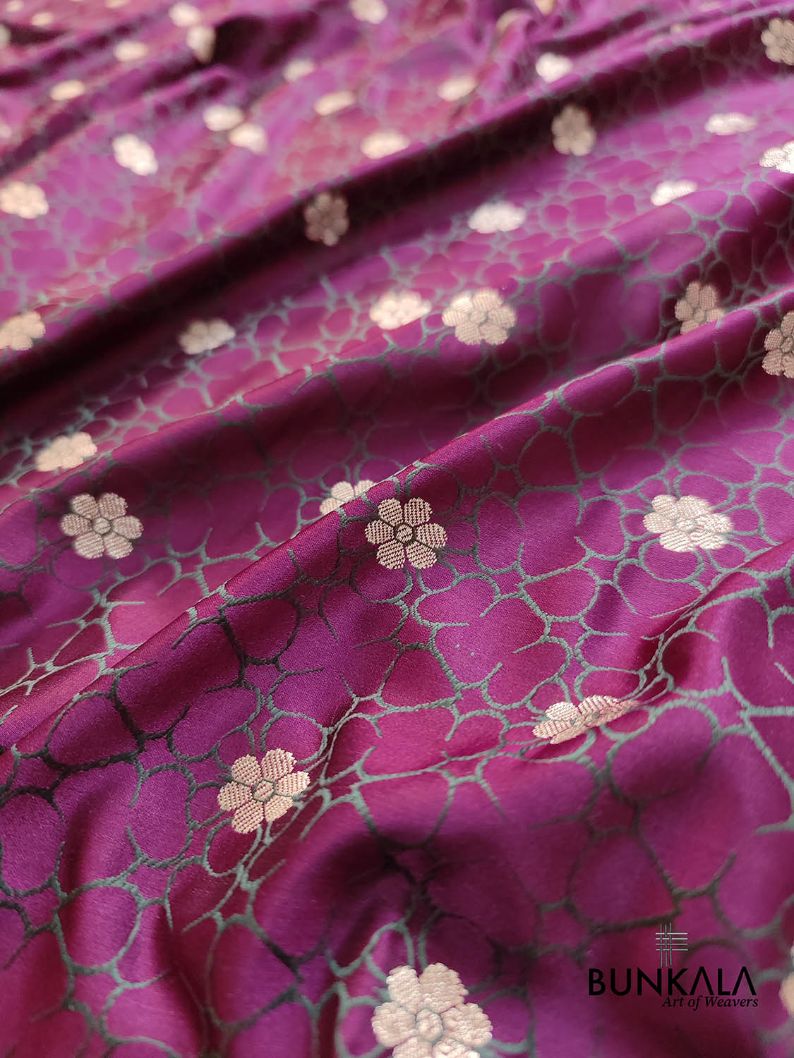 Purple Mashru Silk Jamewar Weaved Banarasi Saree