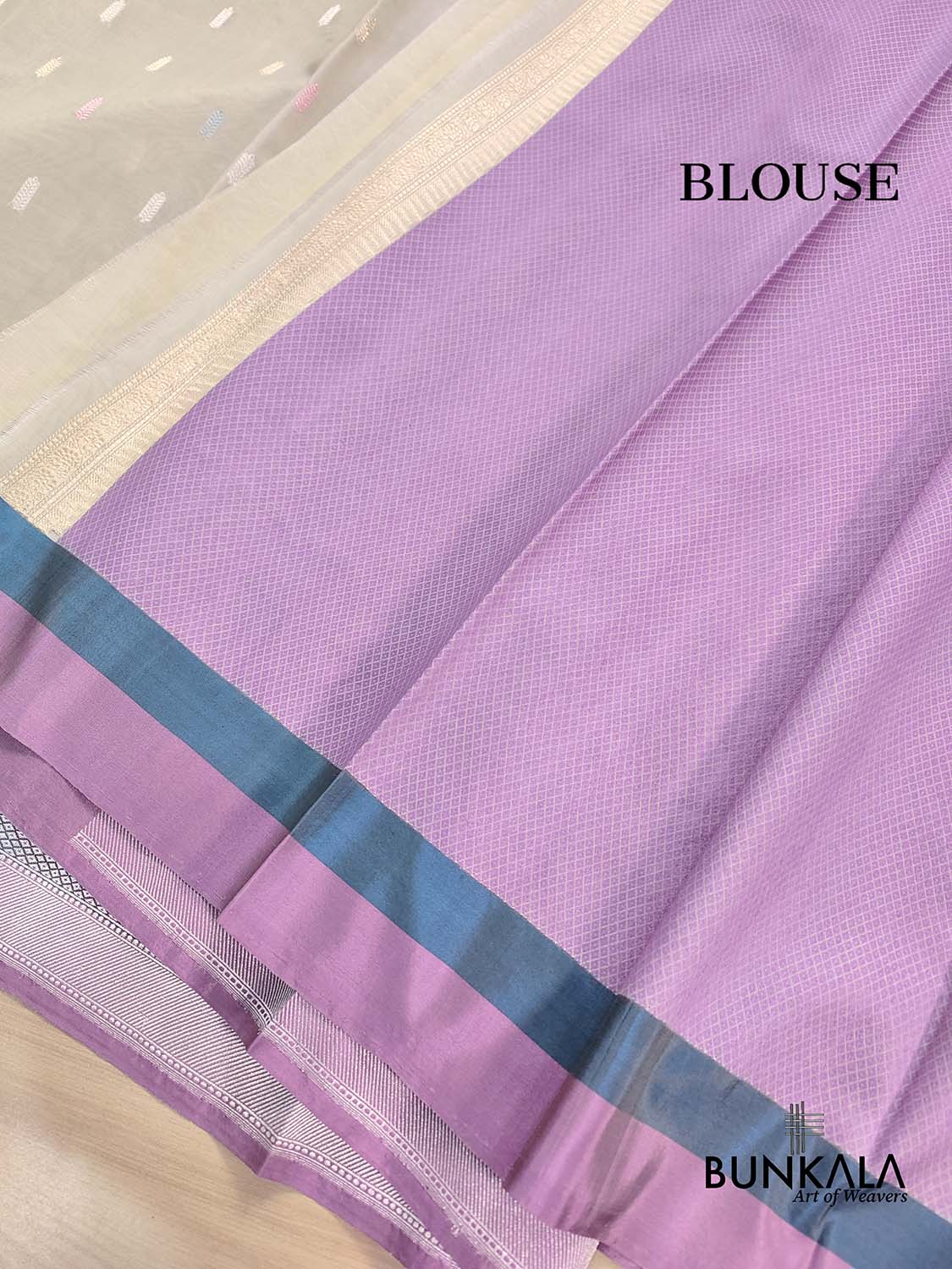 Pastel Multi Kadwa Handweaved Banarasi Pure Organza Silk Saree