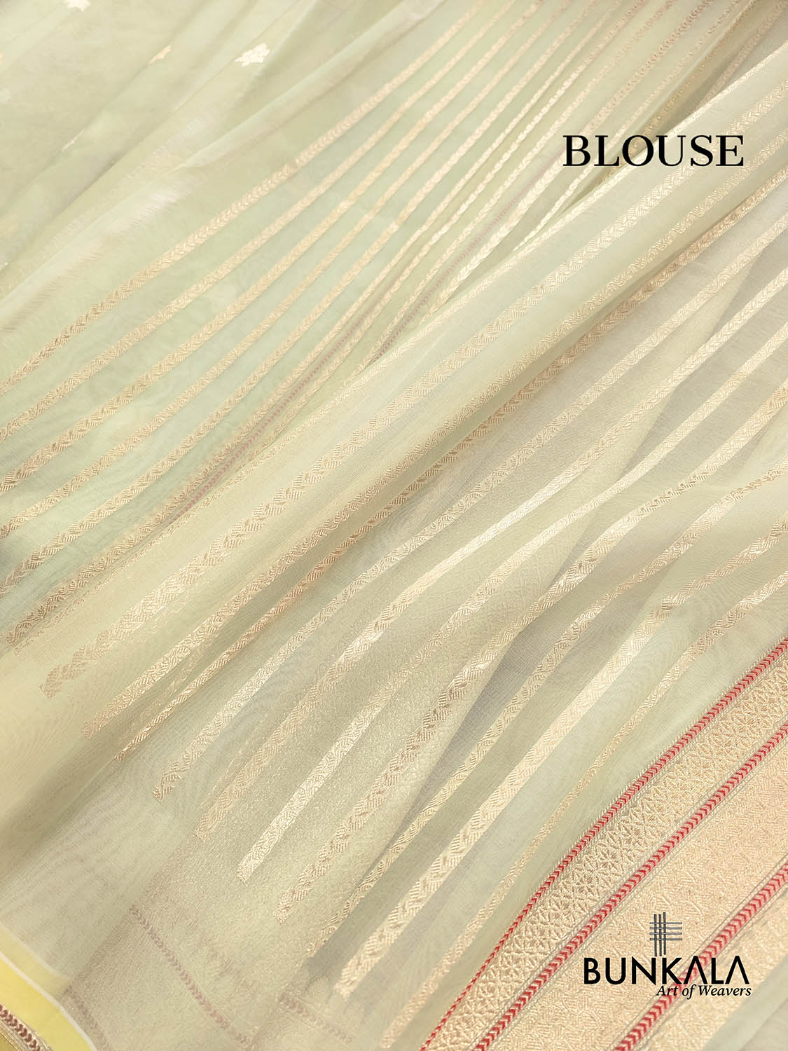 Pista Green Buta Handloom Banarasi Pure Organza Silk Saree