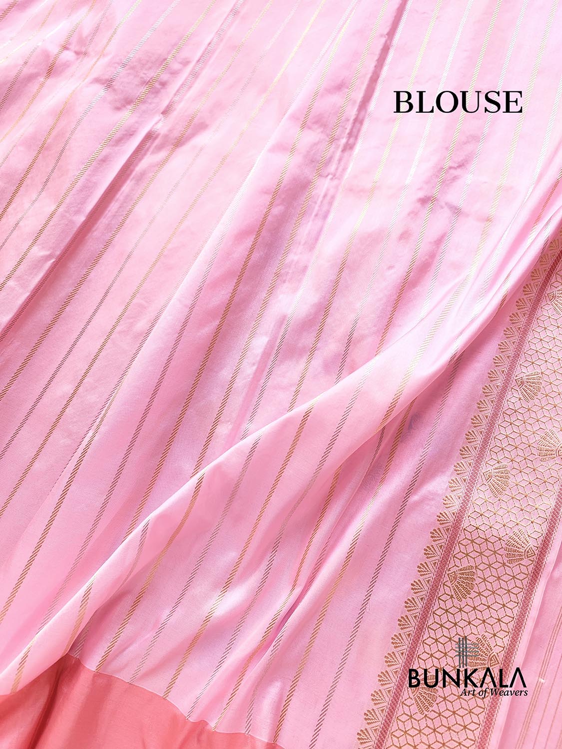 Baby Pink Pure Katan Silk Allover Multicolor Flower Kadwa Handweaved Buti Banarasi Saree