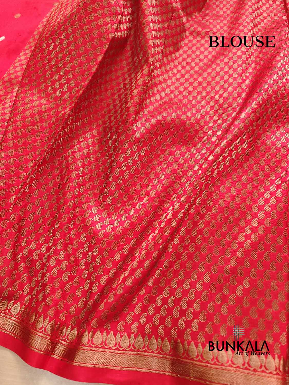 Bridal Red Kadwa Buti Handweaved Banarasi Pure Katan Silk Saree
