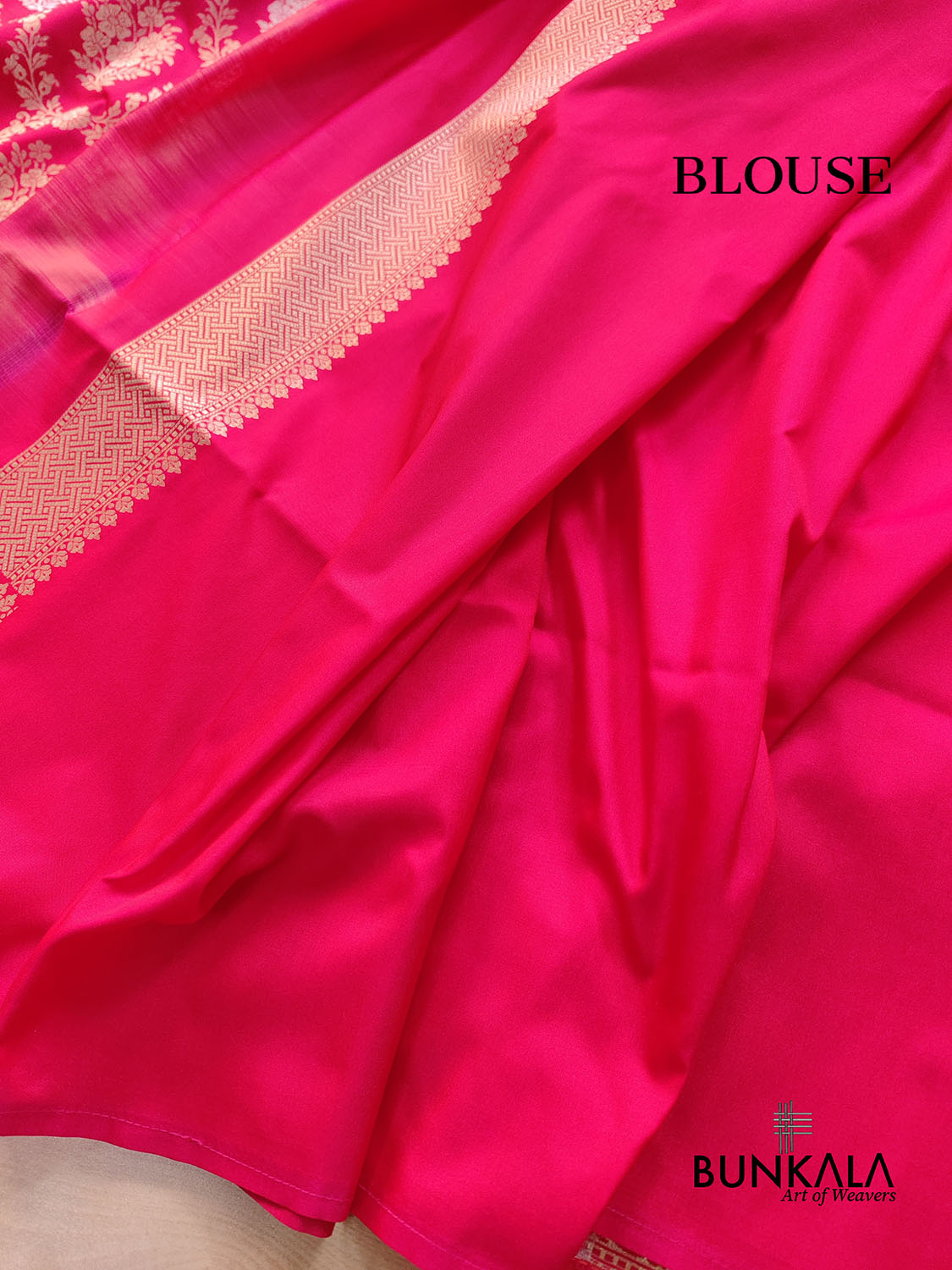 Pink Jangla Sona Rupa Banarasi Silk Saree