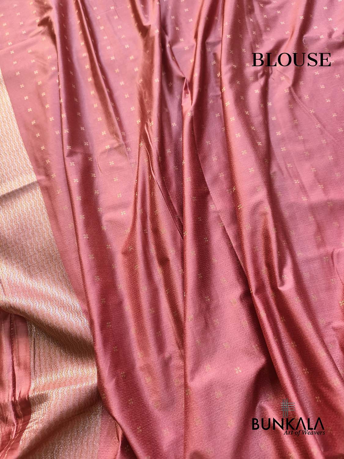 Champion Pink Geometrical Stripe Pattern Weaved Banarasi Mashru Silk Saree