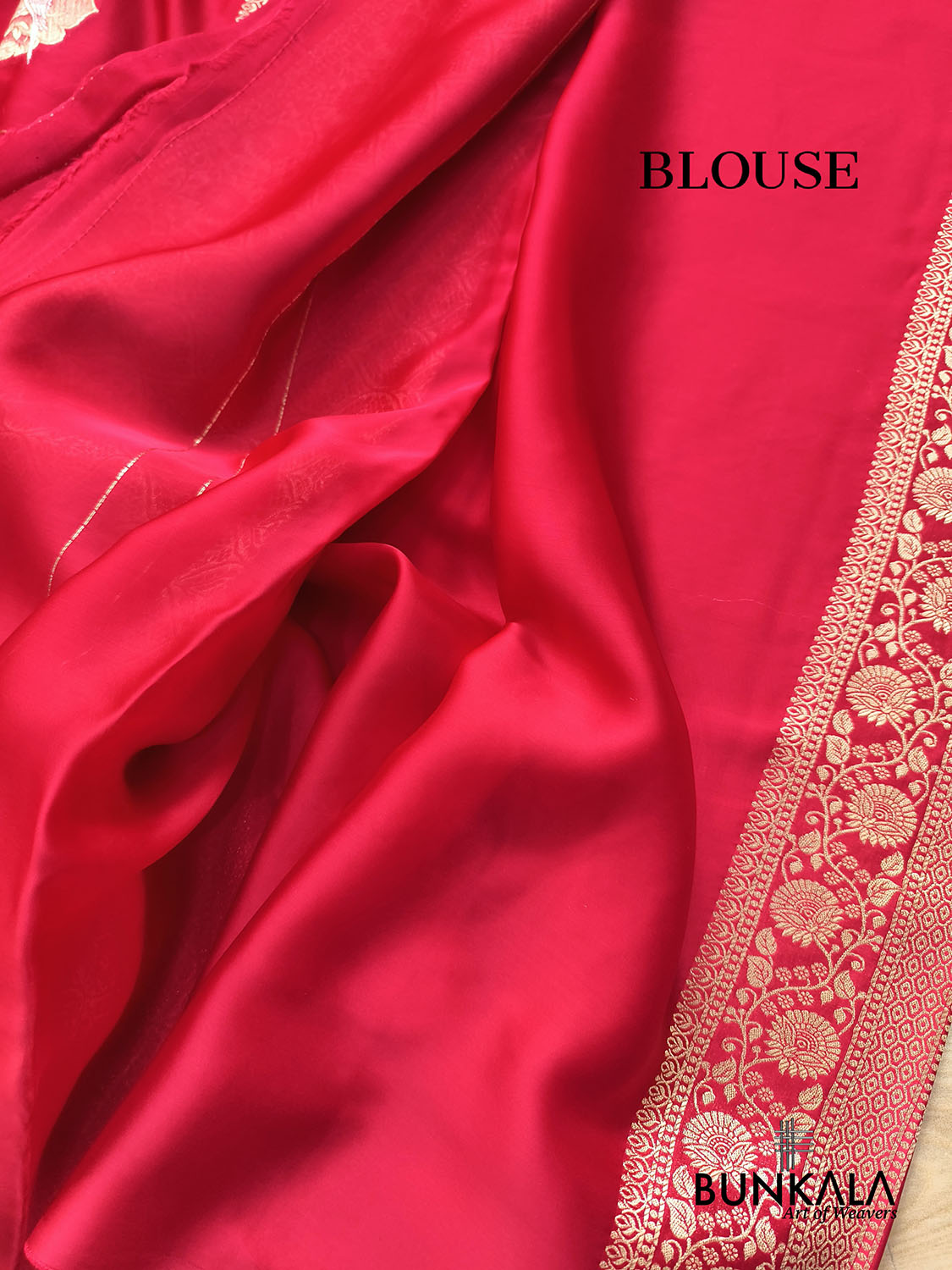 Reddish Pink Birds Jharokha Design Sona Rupa Banarasi Mashru Organza Silk Saree