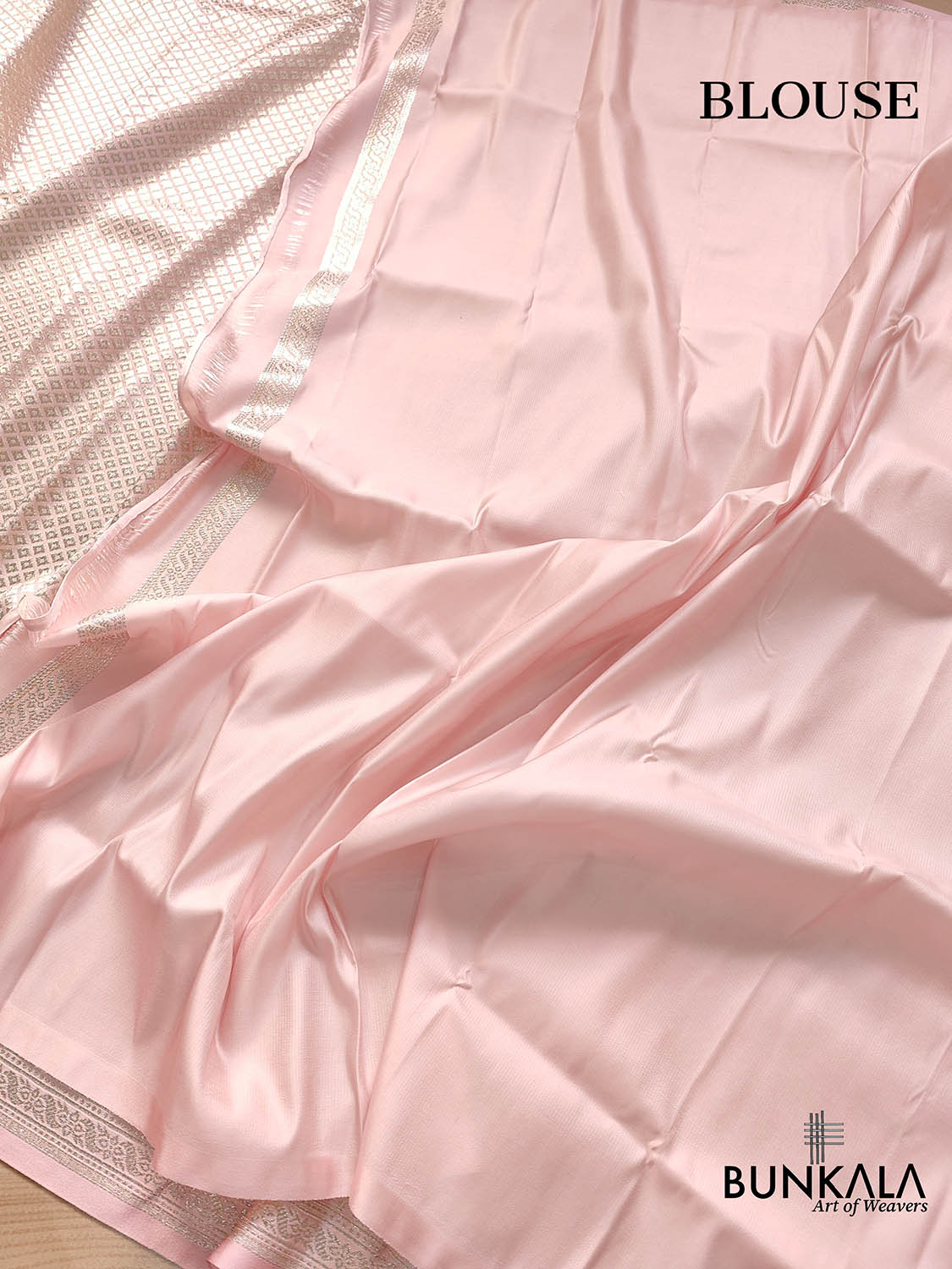 Blushing Pink Mashru Silk Banarasi Saree