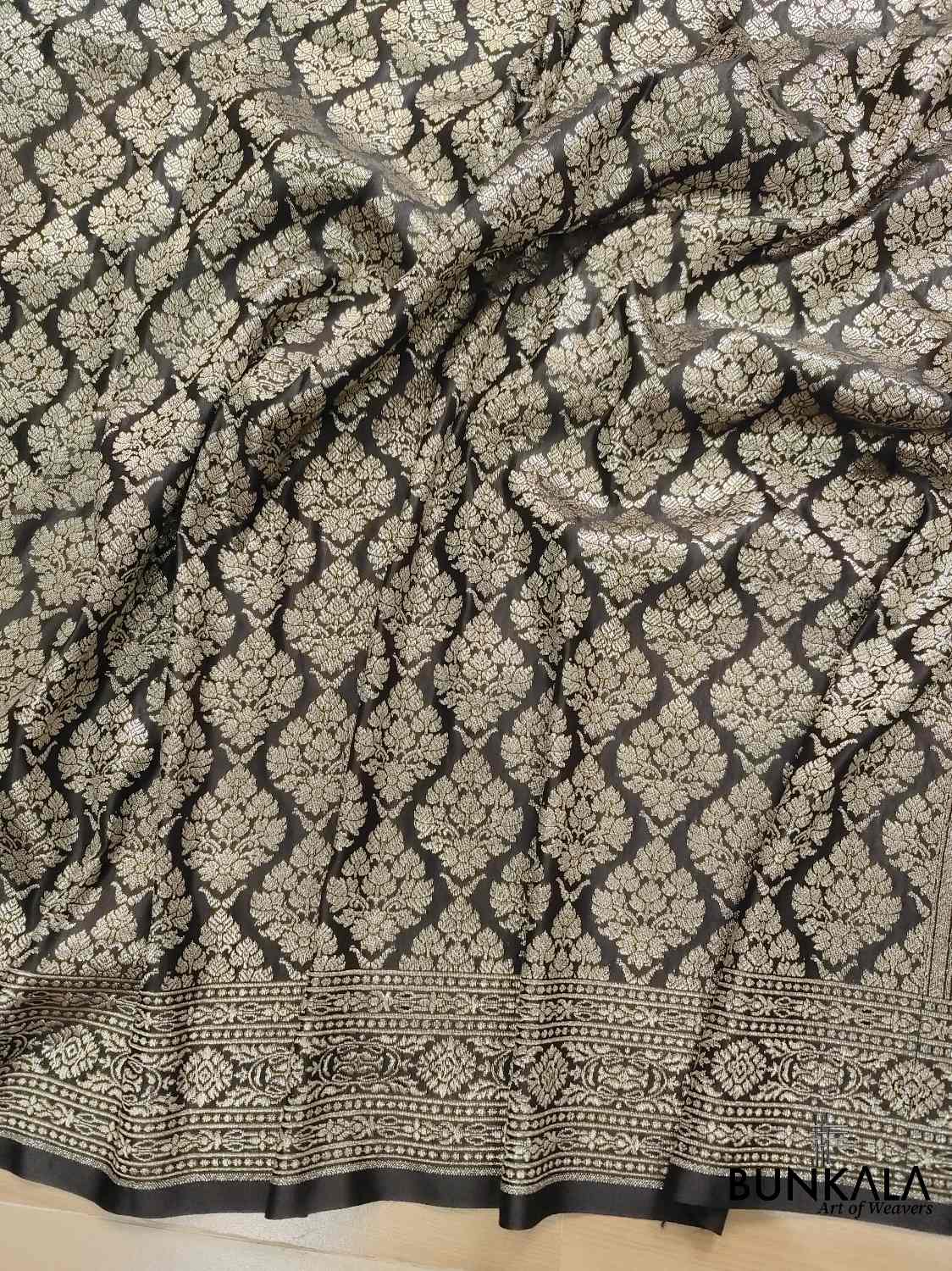 Black Mashru Silk Banarasi Saree