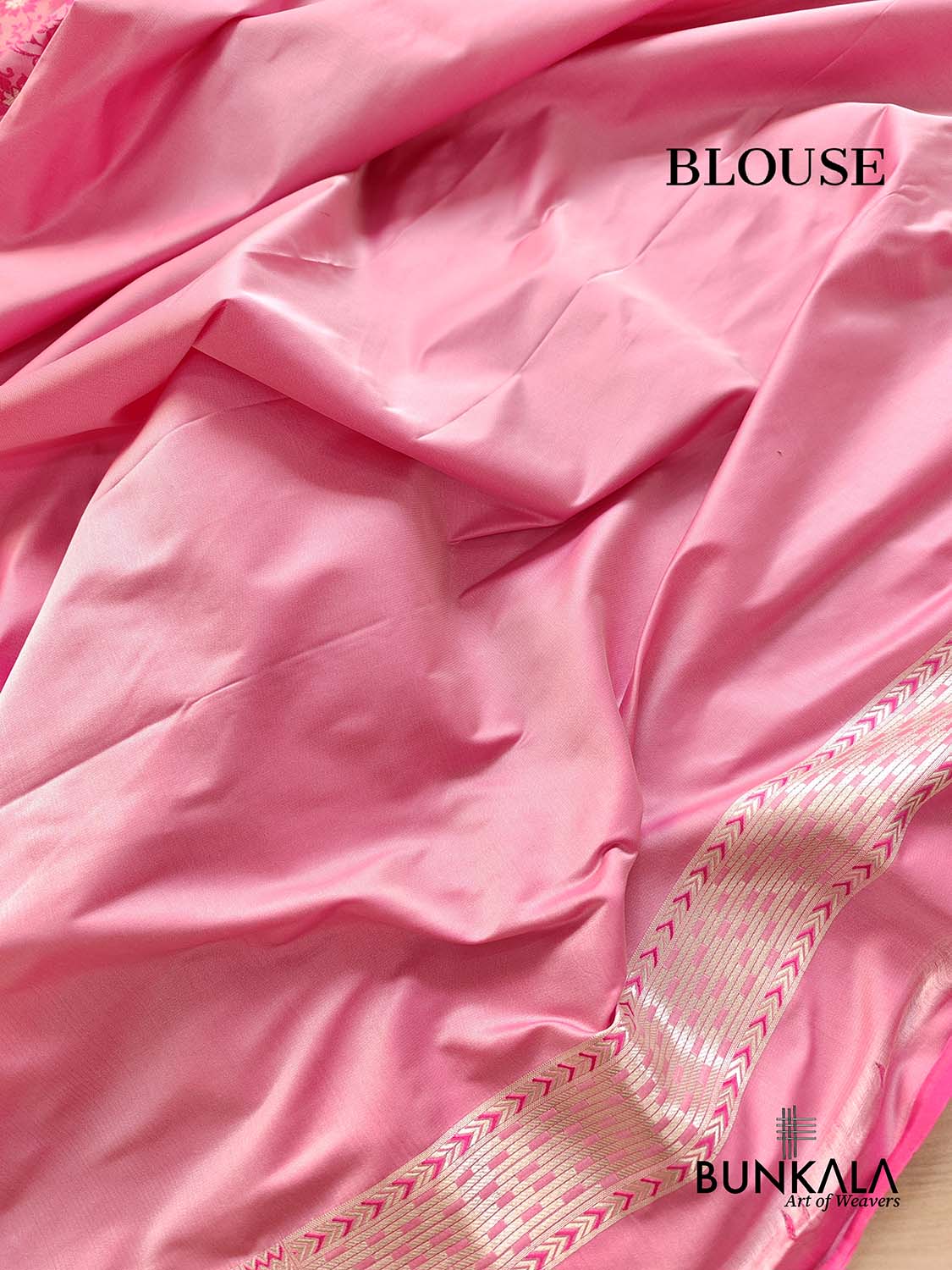 Baby Pink Mashru Silk Silver Zari Weaved Jamewar Banarasi Saree