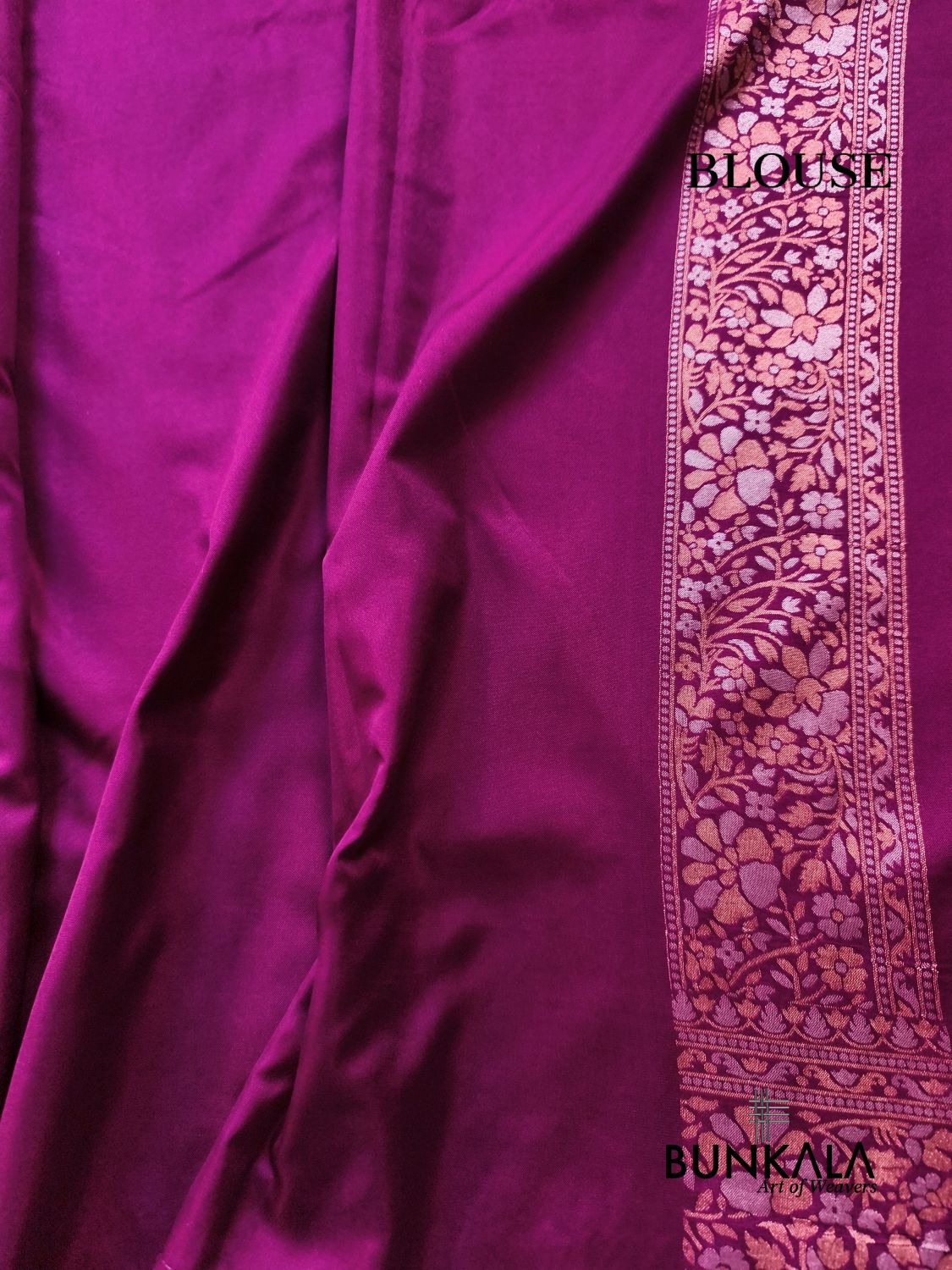 Deep Purple Ektara Banarasi Jamdani Meenakari Weaved Silk Saree