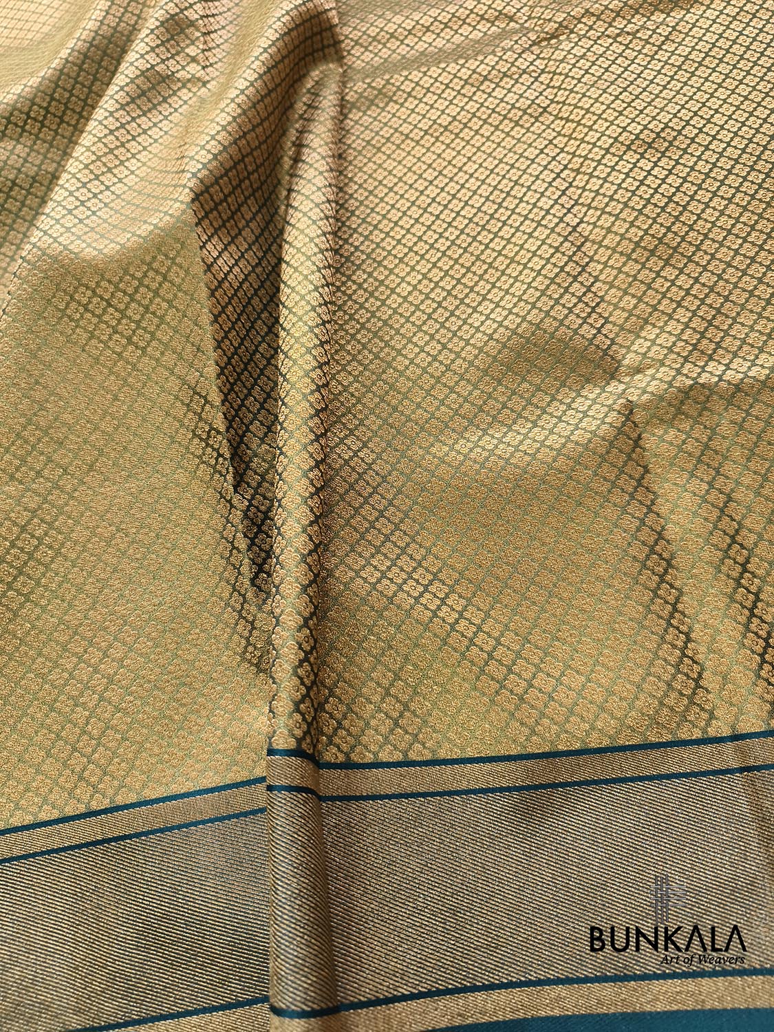 Green Jamdani Banarasi Floral Jaal Meenakari Weaved Tissue Saree