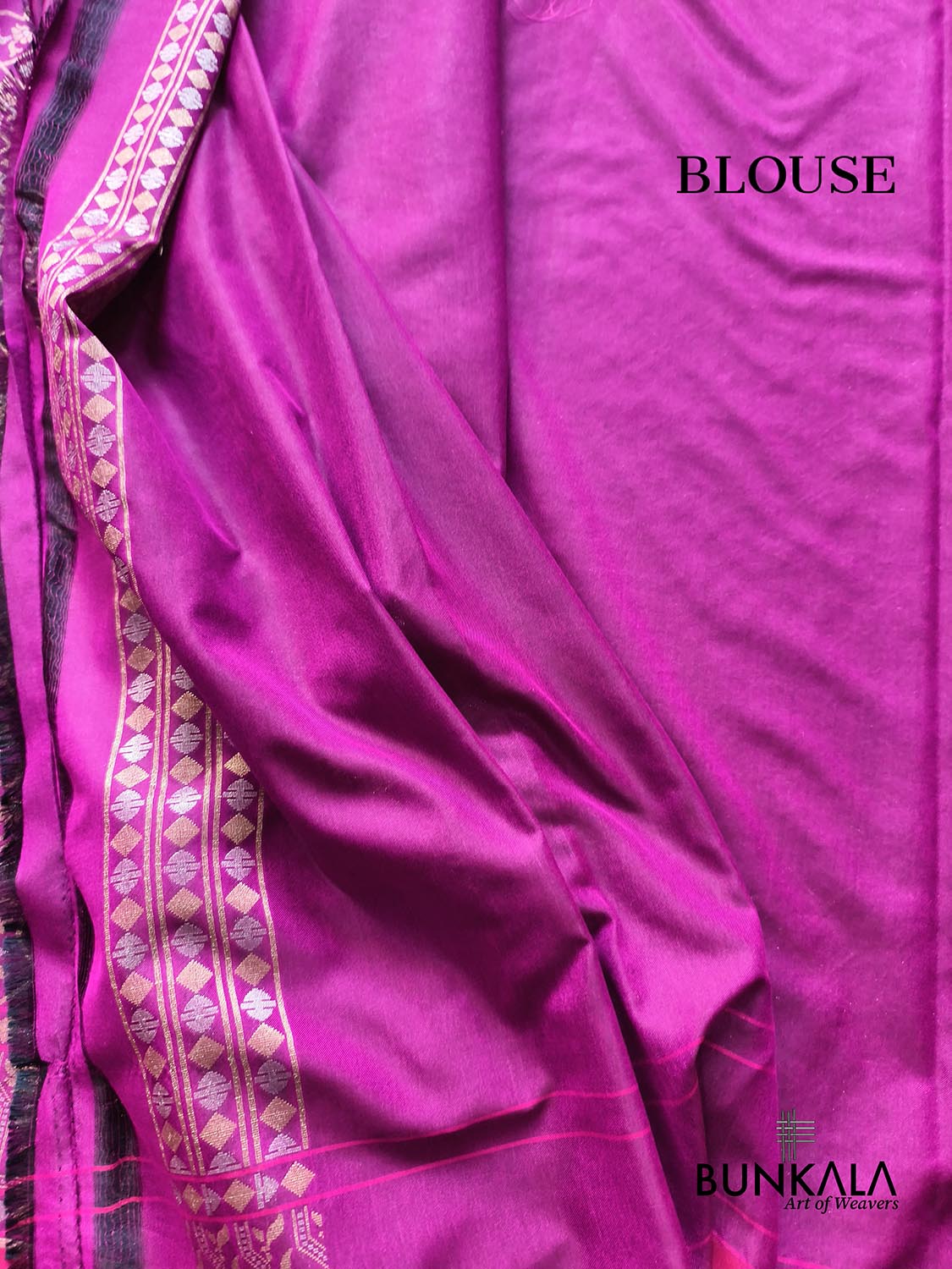 Jamuni Purple Ektara Banarasi Jamdani Weaved Silk Saree