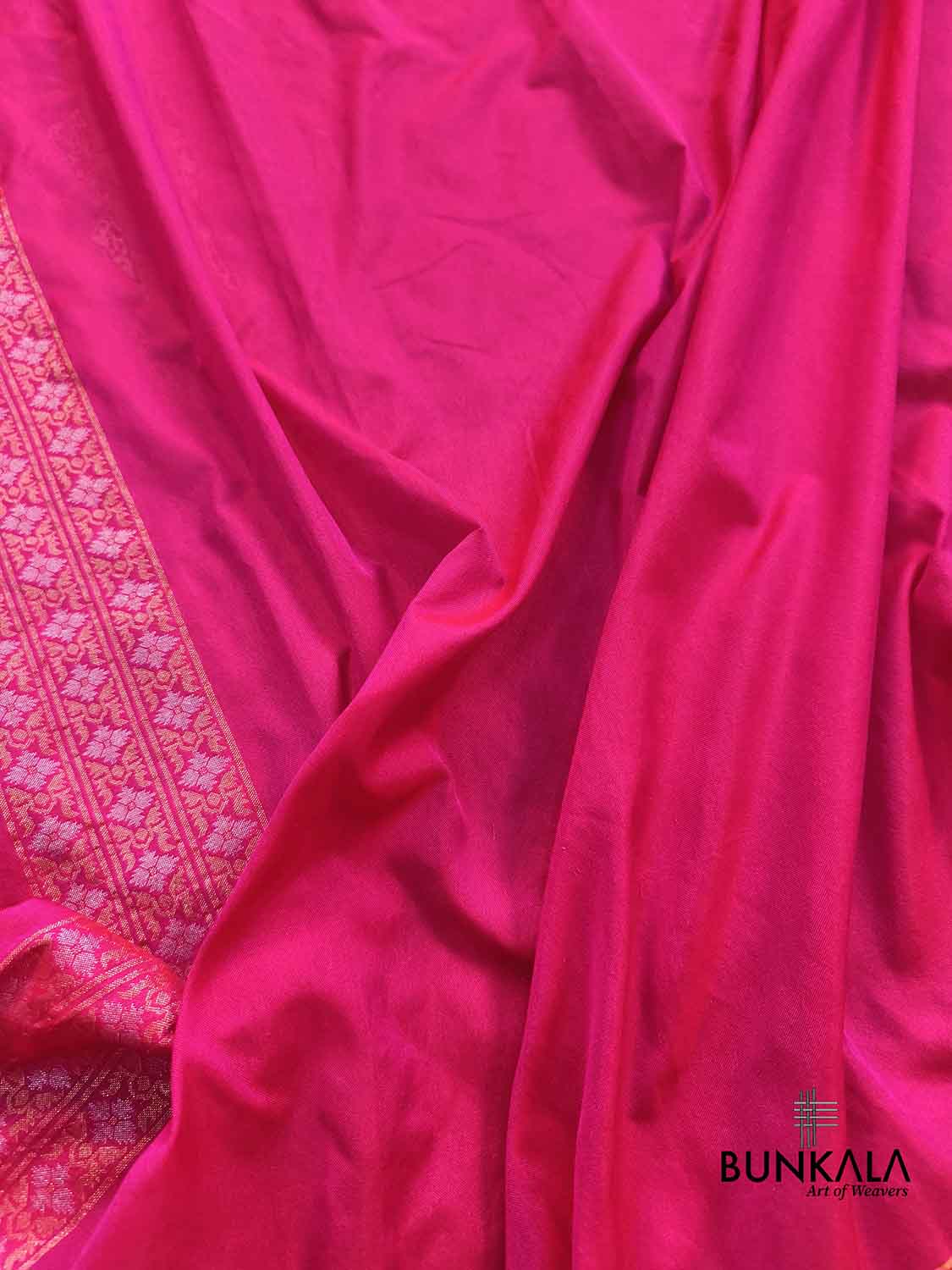Pink Ektara Banarasi Jamdani Weaved Silk Saree
