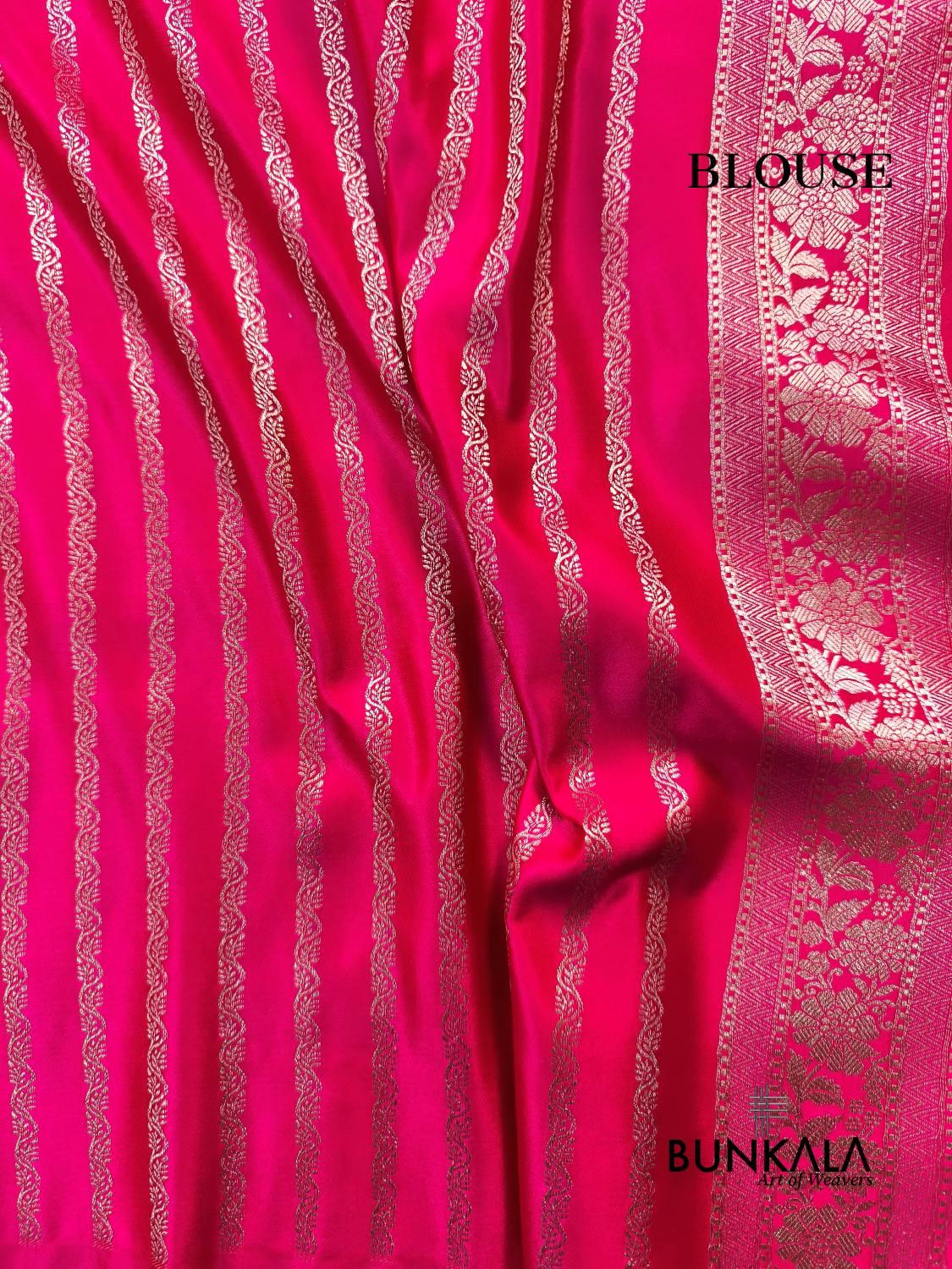 Pink Meena Buti Banarasi Mashru Silk Saree