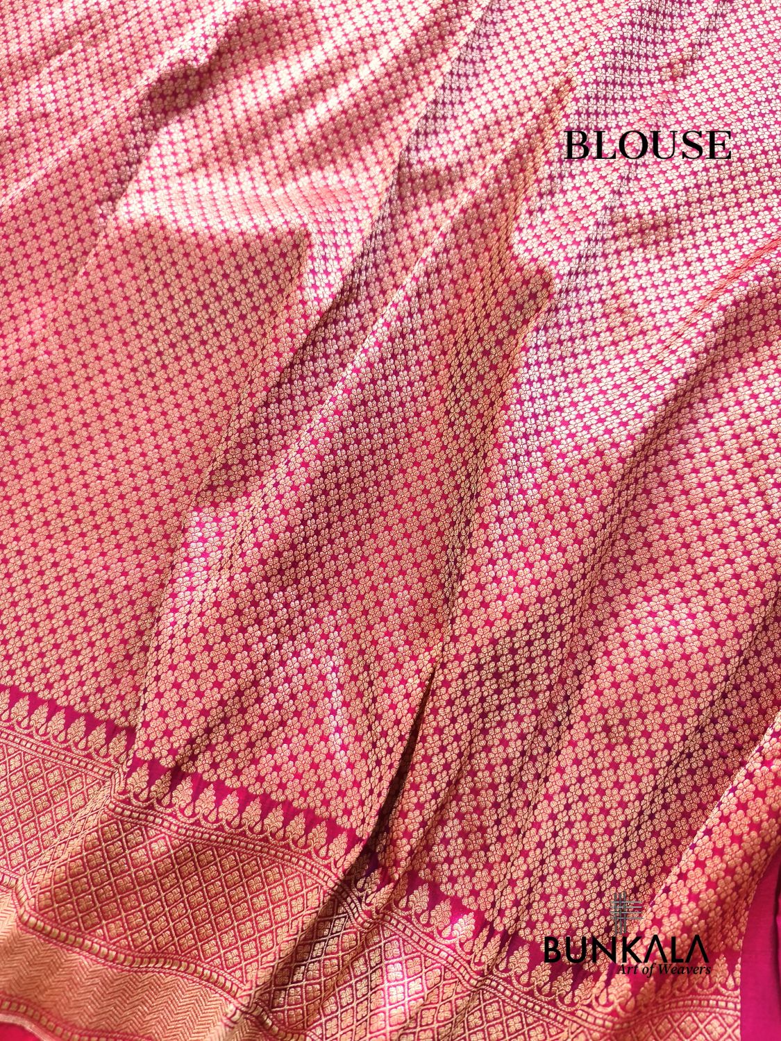 Rangkat Multicolor Geometric Handloom Banarasi Pure Katan Silk Saree