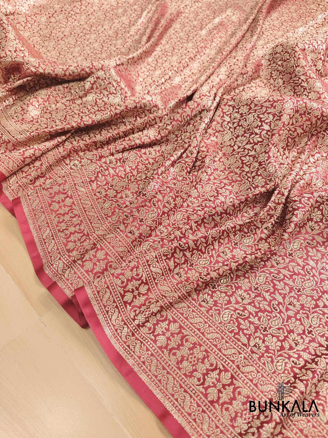 Red Mashru Silk Banarasi Saree