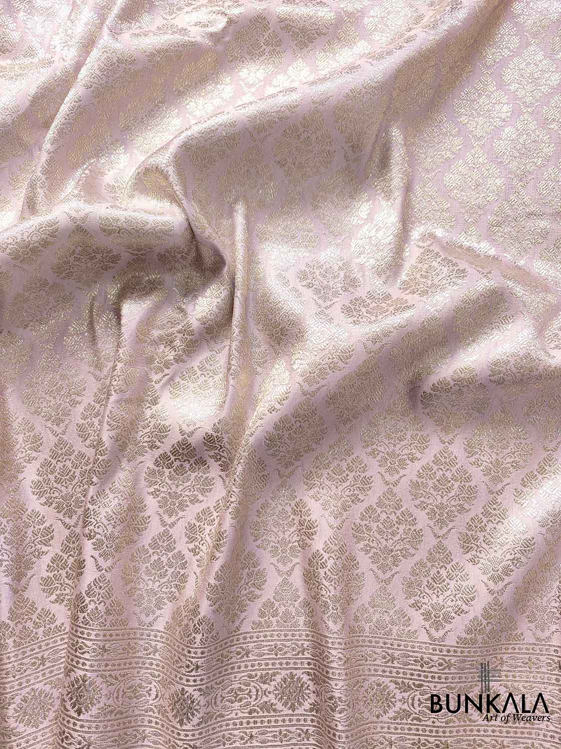 Graceful Drapes Lavender Mashru Silk Banarasi Saree