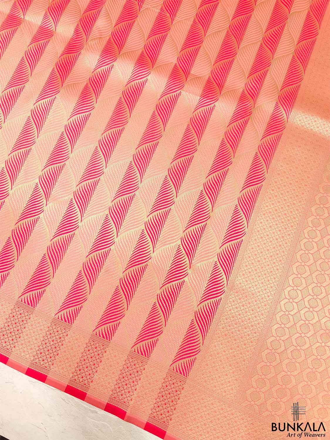 Pink Banarasi Silk Saree