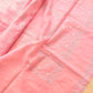 Pink Banarasi Organza Silver Zari Work Floral Design Embroidery Saree