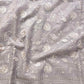 Grey Banarasi Organza Silver Zari Work Floral Design Embroidery Saree