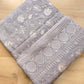 Grey Banarasi Organza Silver Zari Work Floral Design Embroidery Saree