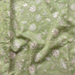 Green Banarasi Organza Silver Zari Work Floral Design Embroidery Saree