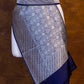 Navy Blue Pure Katan Silk Gold and Silver Zari Brocade Hand Weaved Banarasi Dupatta