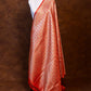 Warm Orange Mashru Silk Brocade Weaved Banarasi Dupatta