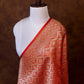Warm Orange Mashru Silk Brocade Weaved Banarasi Dupatta
