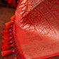 Warm Orange Mashru Silk Brocade Weaved Banarasi Dupatta