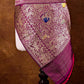 Purple Shikargha Ektara Kadwa Handweaved Banarasi Pure Katan Silk Dupatta