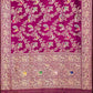 Purple Shikargha Ektara Kadwa Handweaved Banarasi Pure Katan Silk Dupatta