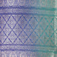 Grey Blue Shaded Plain Silver Zari Handloom Banarasi Pure Tussar Silk Dupatta