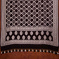 Black Pure Georgette Handloom Silver Zari Jaal Design Banarasi Dupatta