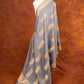 Grey Pure Katan Silk Kadwa Hand Weaved Allover Big Paisley Buta Design Banarasi Dupatta