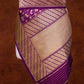Purple Pure Katan Silk Kadwa Hand Weaved Birds and Animal Checks Design Banarasi Dupatta