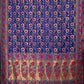 Blue Pure Katan Silk Handloom Meenakari Floral Jaal Design Banarasi Dupatta