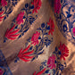 Blue Pure Katan Silk Handloom Meenakari Floral Jaal Design Banarasi Dupatta