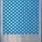Blue Pure Katan Silk Handloom Allover Buti Banarasi Dupatta