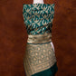 Bottle Green Pure Katan Silk Handloom Sona Rupa Jaal Design Banarasi Dupatta
