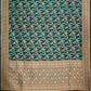 Bottle Green Pure Katan Silk Handloom Sona Rupa Jaal Design Banarasi Dupatta