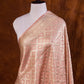 Peach Pink Mashru Silk Brocade Weaved Banarasi Dupatta