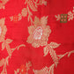 Pink Floral Jaal Kadwa Handweaved Banarasi Pure Katan Silk Dupatta